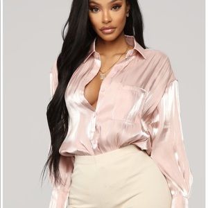 Fashion Nova Date Night Top in Rose size S